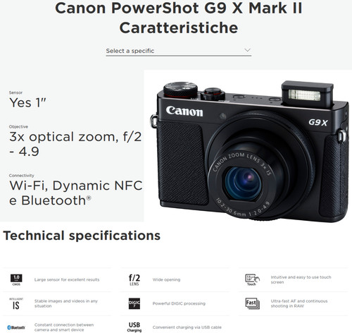 Canon powershot g9x mark - canon, g9