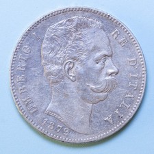 UMBERTO I 5 LIRE 1879 ROMA