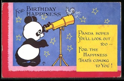 Cartolina panda con - cartolina,