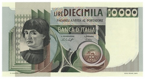 10000 lire ritratto - 10000, d'uomo