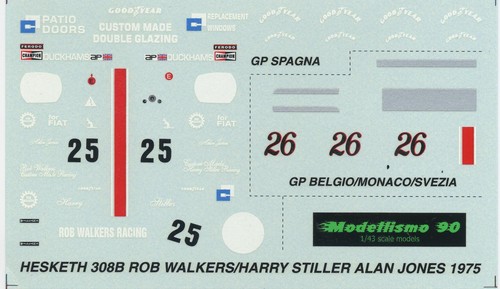 Modellismo decal sheet - 90, 1/43