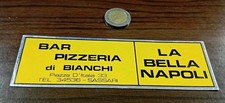 (O0720) ADESIVO ORIGINALE ANNI '70 '80 Bar Pizzeria LA BELLA NAPOLI Sassari (SS)