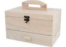 INNSPIRO Cofanetto in legno di zattera con cassetto 25 x 16,5 x 15 cm, (p9M)