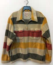 Coperta Woolrich vintage anni 90 outdoor uomo XL cerniera pile Hudson Bay Stripe