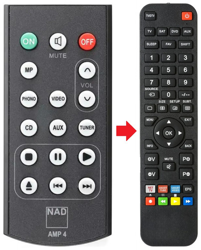 Telecomando adatto per nad - telecomando,