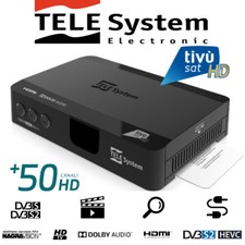 TivùSat Telesystem TS9018HEVC HD Decoder + SmartCard Tivusat HD PRE-ATTIVATA