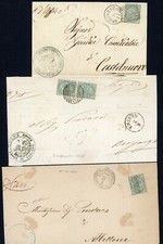 Regno . Barbarano + Spilimbergo + Thiene - Tre pieghi con numerale a punti 