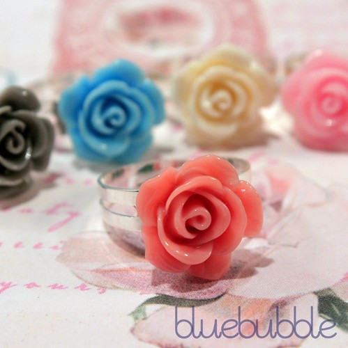 Anello rosa funky vintage - anello,