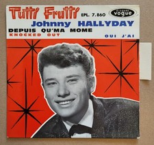 D-Johnny Hallyday  Tutti Frutti  EP 45T Fra 1961 LANGUETTE + CENTREUR Comme Neuf