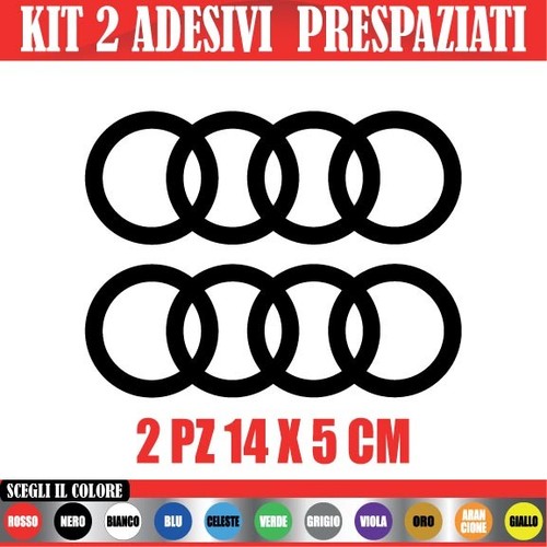 Kit adesivi audi - logo, anelli