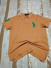 Polo Ralph Lauren Uomo Originale Taglia M Arancione 100% Cotone