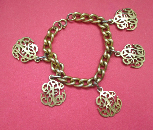 Bracciale vintage tono - tono, oro