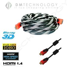 CAVO HDMI DA 2 A 30 METRI TV VIDEO PS3 XBOX360 SKY BLU-RAY FULLHD 3D ETHERNET