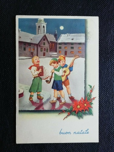 Cartolina buon natale - buon,