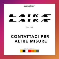 2 Adesivi per camper Laika logo scritta cm.102 cm