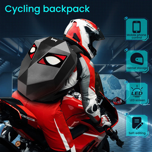 Zaino per moto - led, casco