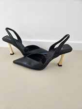 SANDALI SCARPE TRONCHETTO TACCHI ZARA N 36 COLORE NERO 