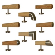 Corrimano in pino verniciato