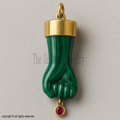Ciondolo figa malachite - figa,