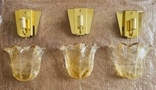 Applique paralumi soffiati a mano in vetro di Murano marchio La Murrina vintage