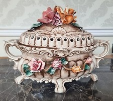 Vaso decorativo centrotavola antico terrina  ciotola Barocco-ceramica Bassano