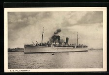 Cartolina S.S. Flandria, nave