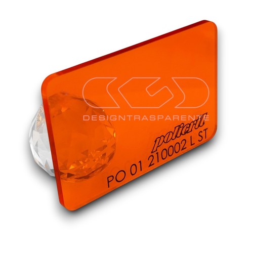 Lastra plexiglass arancione