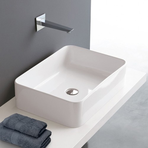 Lavabo appoggio rettangolare - appoggio,