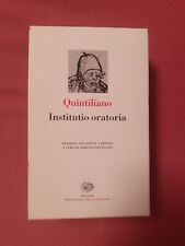 BIBLIOTECA DELLA PLEIADE QUINTILIANO INSTITUTIO ORATORIA EINAUDI 2001 DUE VOLUMI