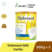 3X DIABETASOL 800g Aroma Vaniglia Latte Diabetico in Polvere Nutrizione Alta Calcio
