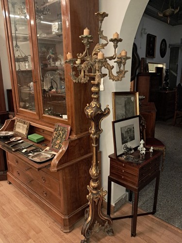 Candelabro antico coppia - candelabro,