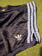 Adidas Beckenbauer football short vintage running Nylon lucidi shiny glanz D6