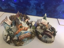 Presepe artigianale lotto casette per profondità h massima 9 cm