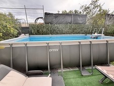 piscina fuoriterra intex 5,49 x 2,79 X 1,32 Praticamente Nuova Completa Di Tutto