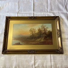 Antico acquerello paesaggio