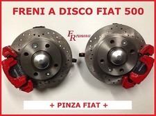 KIT MODIFICA FRENI A DISCO FIAT 500 F L R e 126  FORATI - CON RESO DEI FUSELLI