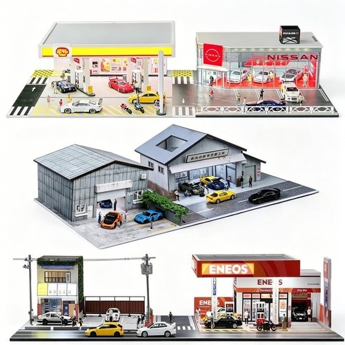 Diorama diecast garage - 1/64,