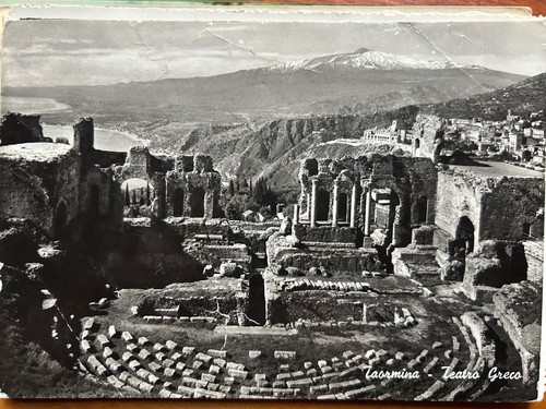 Cartolina taormina - cartolina, b/n