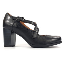 Clarks nero tacco con