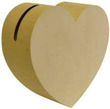 14002117 Urna Cuore, Legno, Beige, 35 X 13 X 33 Cm