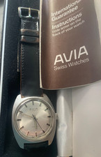 Orologio vintage Avia 17 jewel anni 70 Swiss made in scatola.