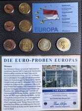 Monaco 2010 1 zeri - €2 motivo prova Xeros set monete prova saggio ~ carta COA