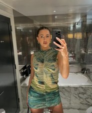 ZARA ABITO TULLE VERDE