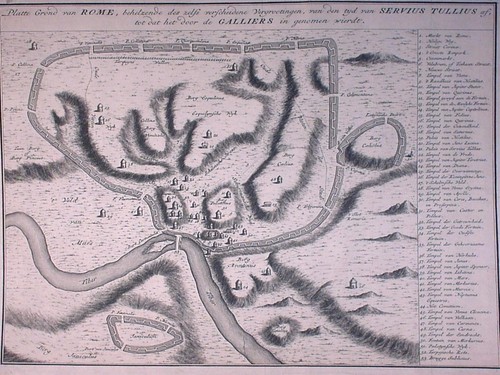 Roma antica - roma, incisione