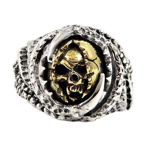 Anello gotico con teschio - , di