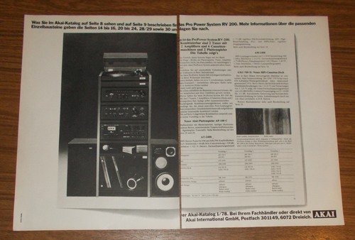 Rara pubblicità vintage akai - pubblicità,