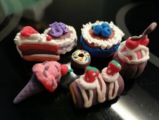 7 minifigure dolci in argilla