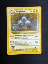 Pokemon Magneton 9/102 Set Base Rara Holo Unlimited Wizards ITA Carte Vintage