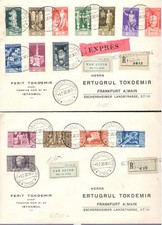 1937 Italia, Bimillenario di Augusto n. 416/25+A110 su lettere viaggiate