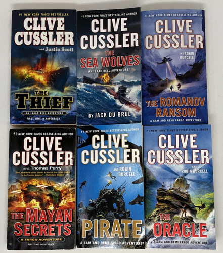 Lot clive cussler books - lot, 6